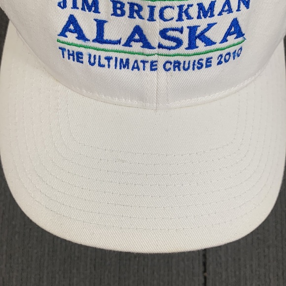 Jim Brickman Alaska The Ultimate Cruise 2010 Flexfit Hat Size L/XL White Yupoong - Picture 4 of 13